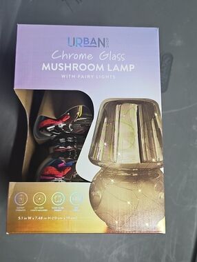 Chrome Glass Mushroom Lamp - Chrome